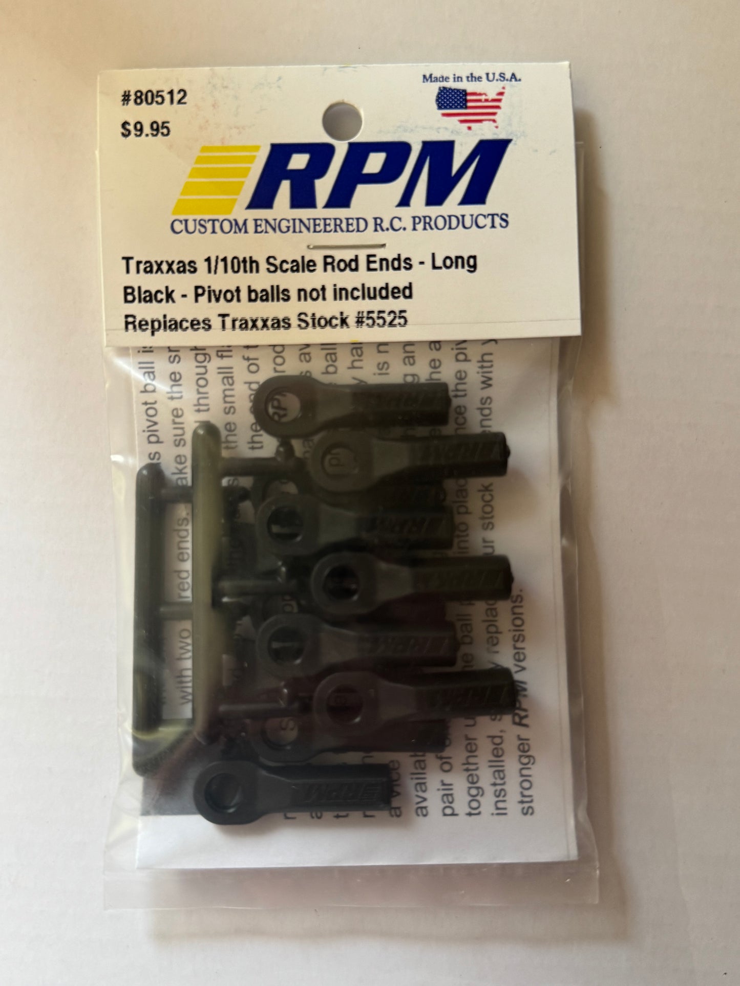 RPM 8051 Long Rod Ends for most Traxxas 1:10 Scale Vehicles